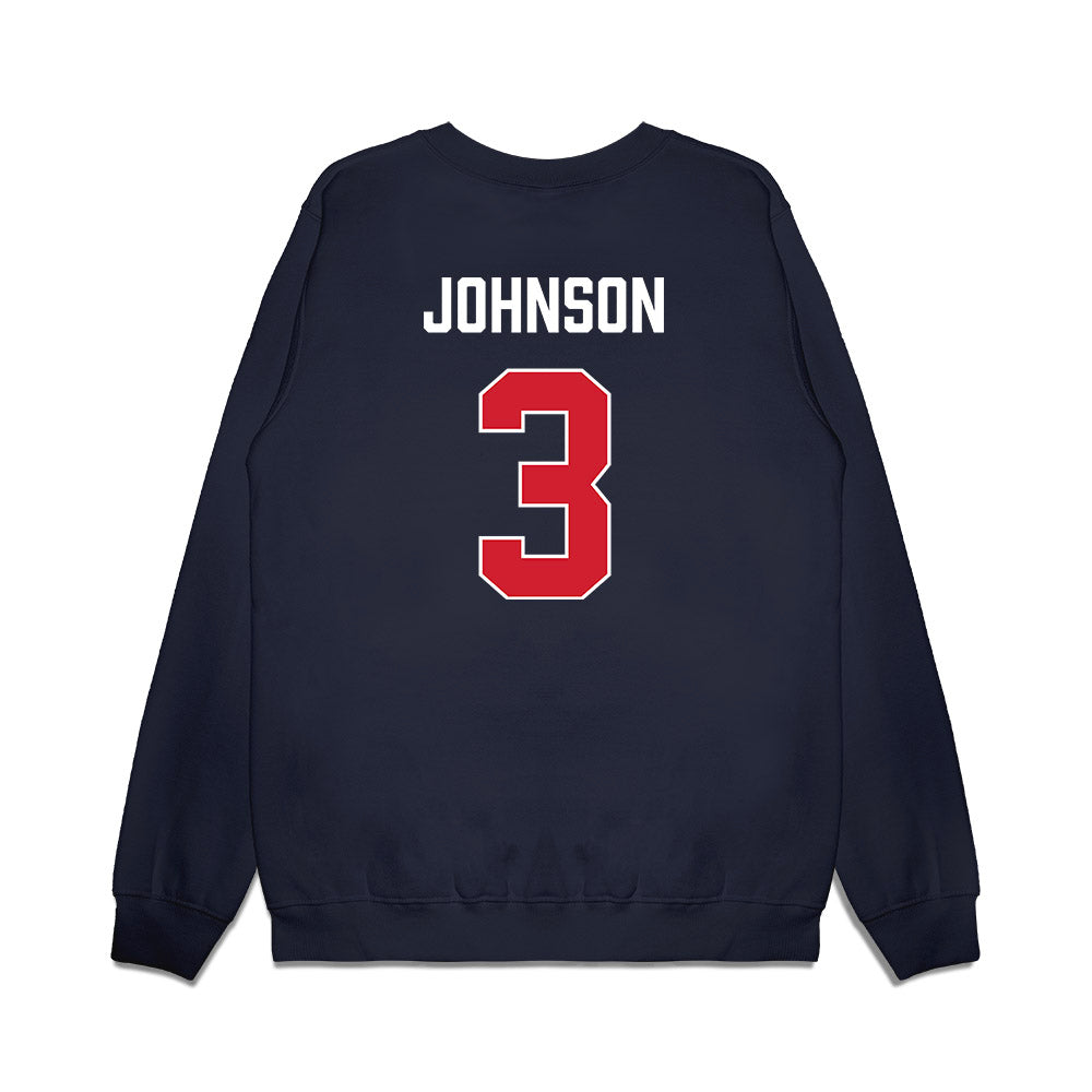 Ole Miss - NCAA Men's Basketball : Koren Johnson - Vintage Premium Crewneck Sweatshirt-1