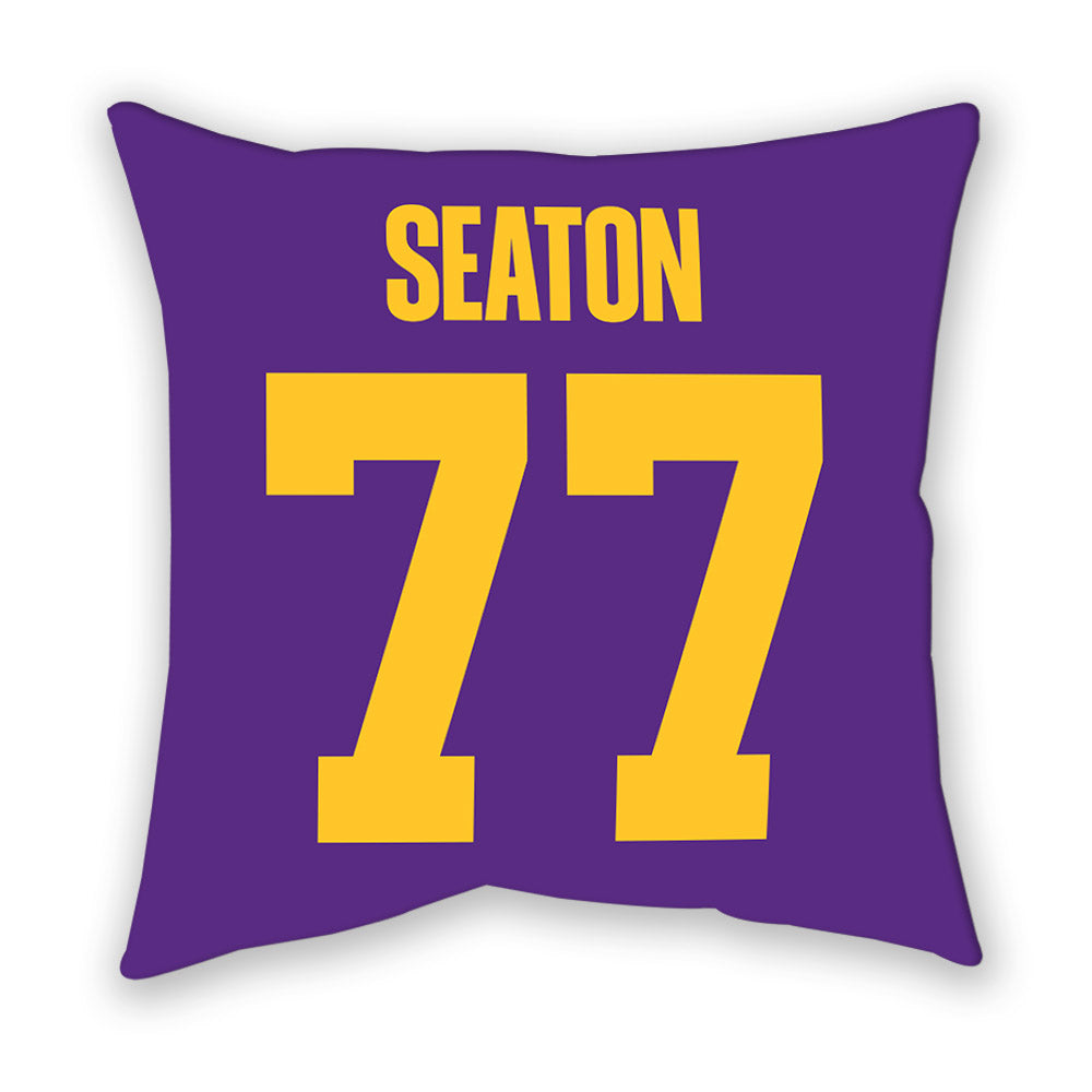 LSU - NCAA Football : Jordan Seaton - Graphic Pillow-1