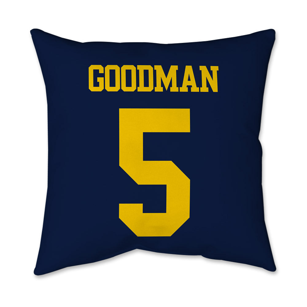 Michigan - NCAA Men's Basketball : Oscar Goodman - Graphic Pillow 16x16-1