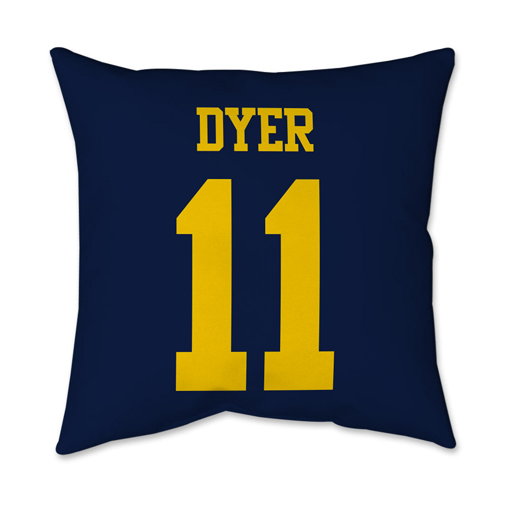 Michigan - NCAA Women's Lacrosse : Kaylee Dyer - Graphic Pillow 16x16-1