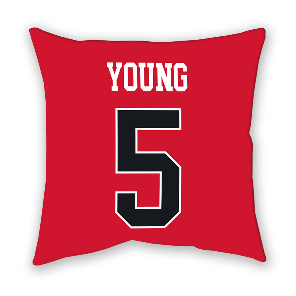 Rutgers - NCAA Women's Basketball : Deja Young - Pillow-1