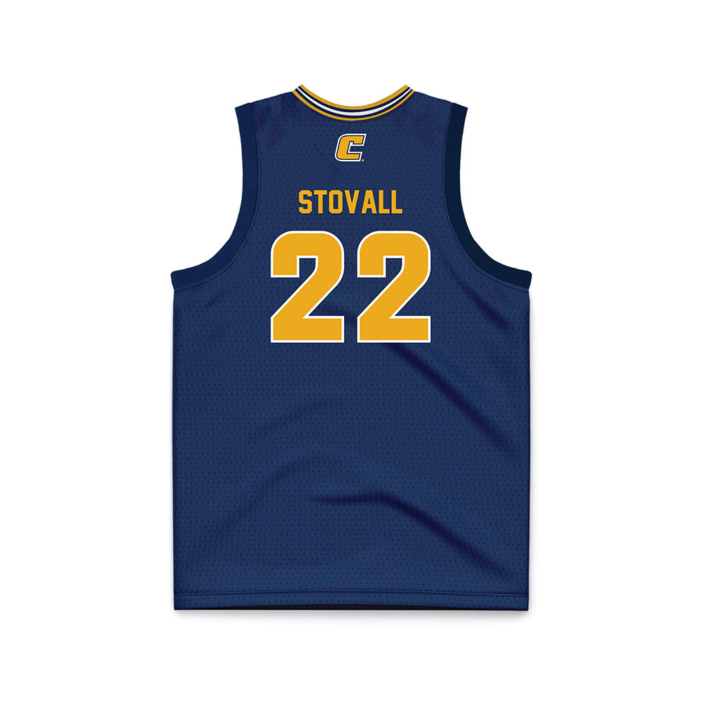 UTC - NCAA Women's Basketball : TaTianna Stovall - Navy Basketball Jersey-1