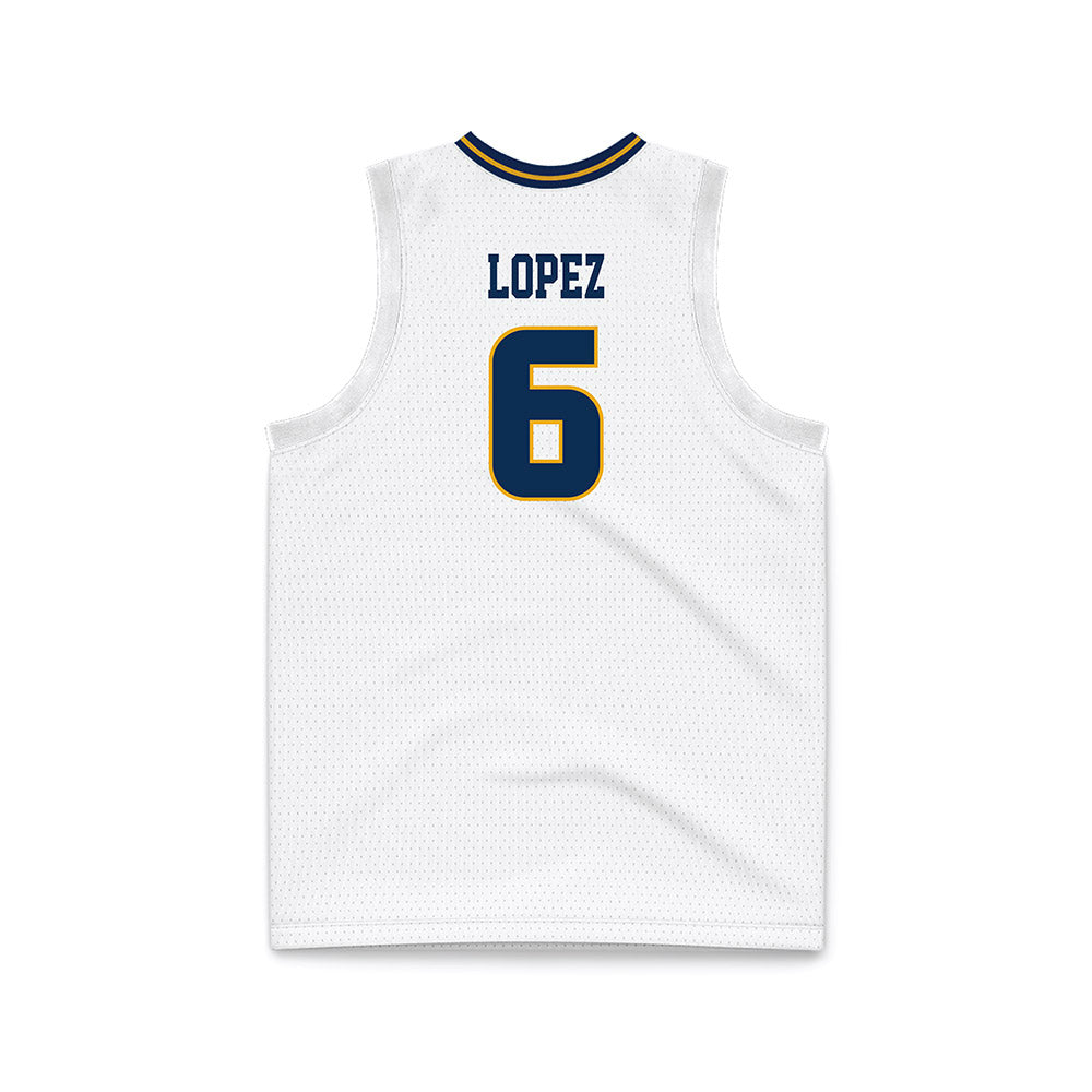 UTC - NCAA Men's Basketball : Ryan Lopez - White Basketball Jersey-1
