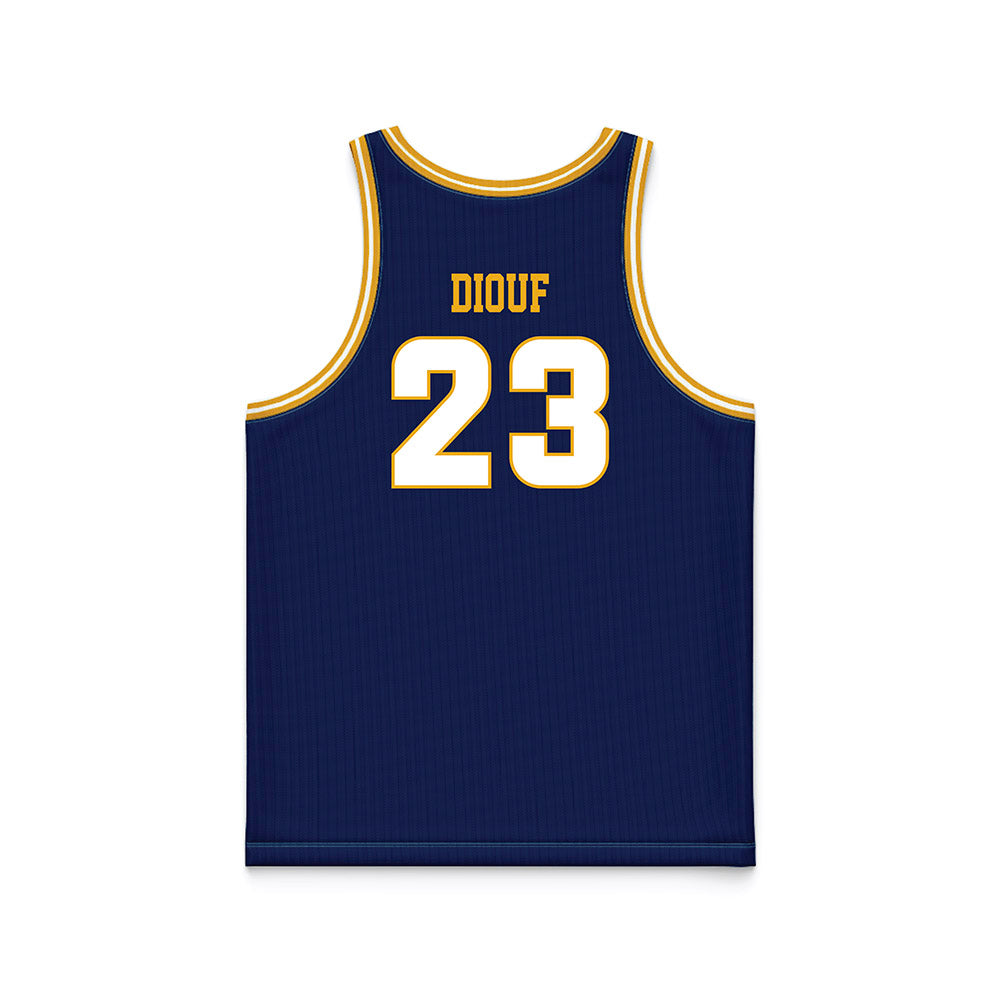 UTC - NCAA Men's Basketball : Latif Diouf - Navy Basketball Jersey-1