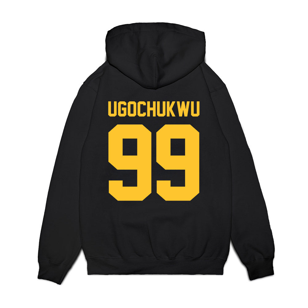 LSU - NCAA Men's Basketball : Divine-Collins Ugochukwu - Vintage Shersey Premium Hooded Sweatshirt-1
