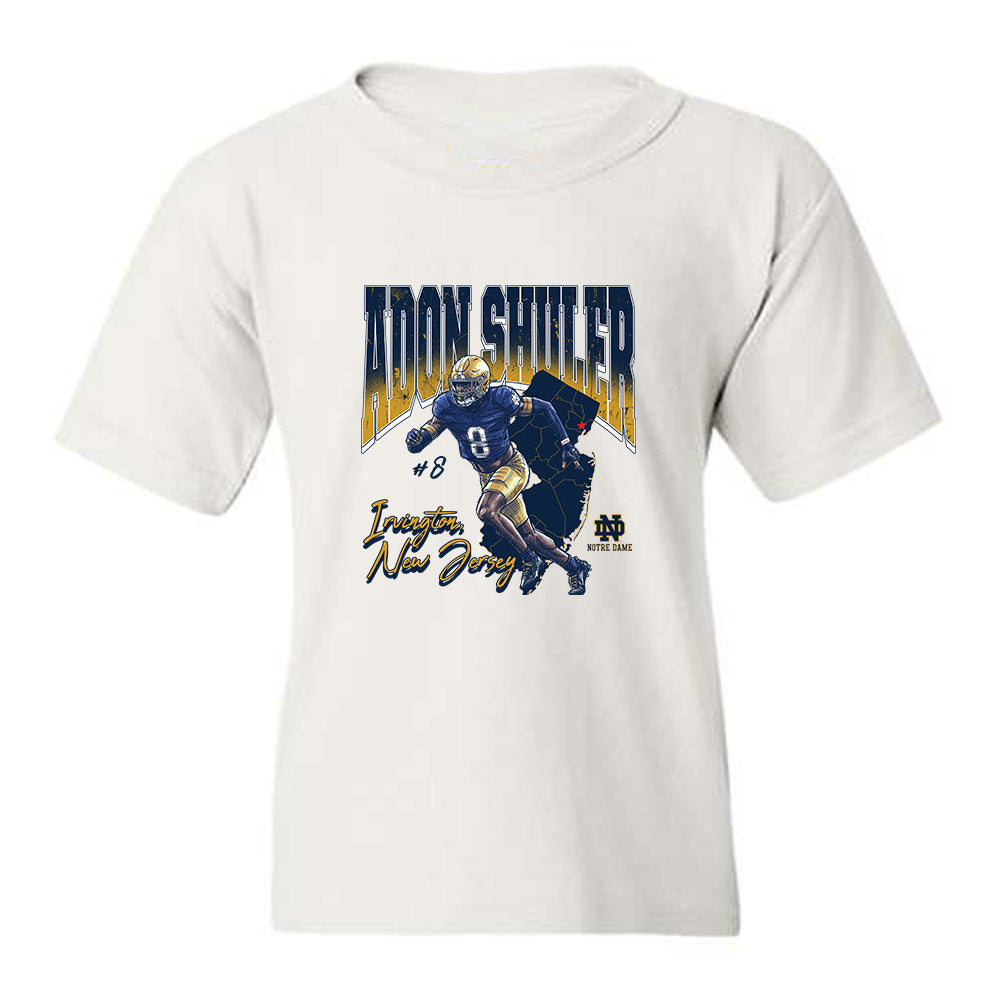 Notre Dame - NCAA Football : Adon Shuler - Caricature Youth T-Shirt-0