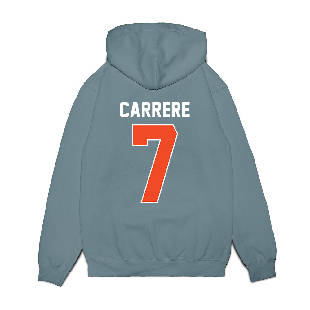 Virginia - NCAA Men's Basketball : Martin Carrere - Vintage Shersey Premium Hooded Sweatshirt-1