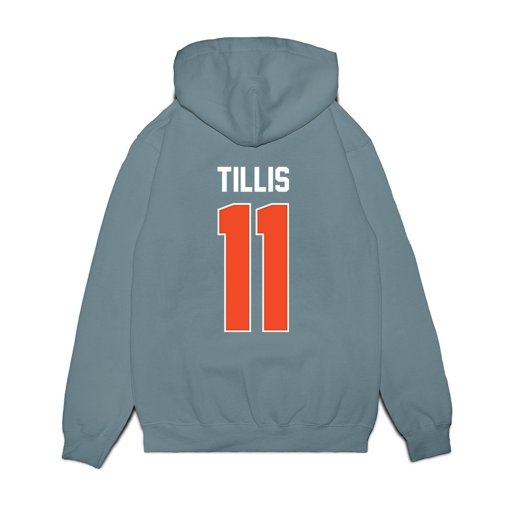 Virginia - NCAA Men's Basketball : Devin Tillis - Vintage Shersey Premium Hooded Sweatshirt-1