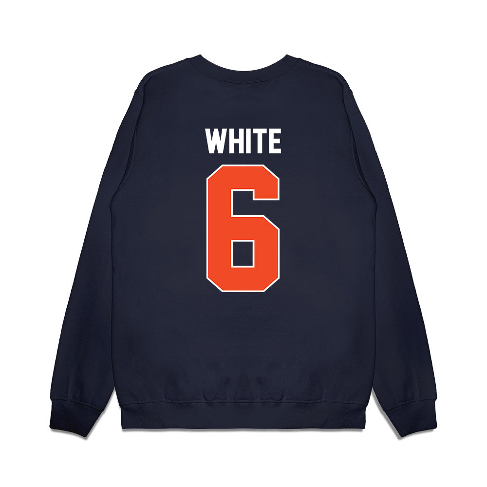 Virginia - NCAA Men's Basketball : Jacari White - Vintage Shersey Premium Crewneck Sweatshirt-1
