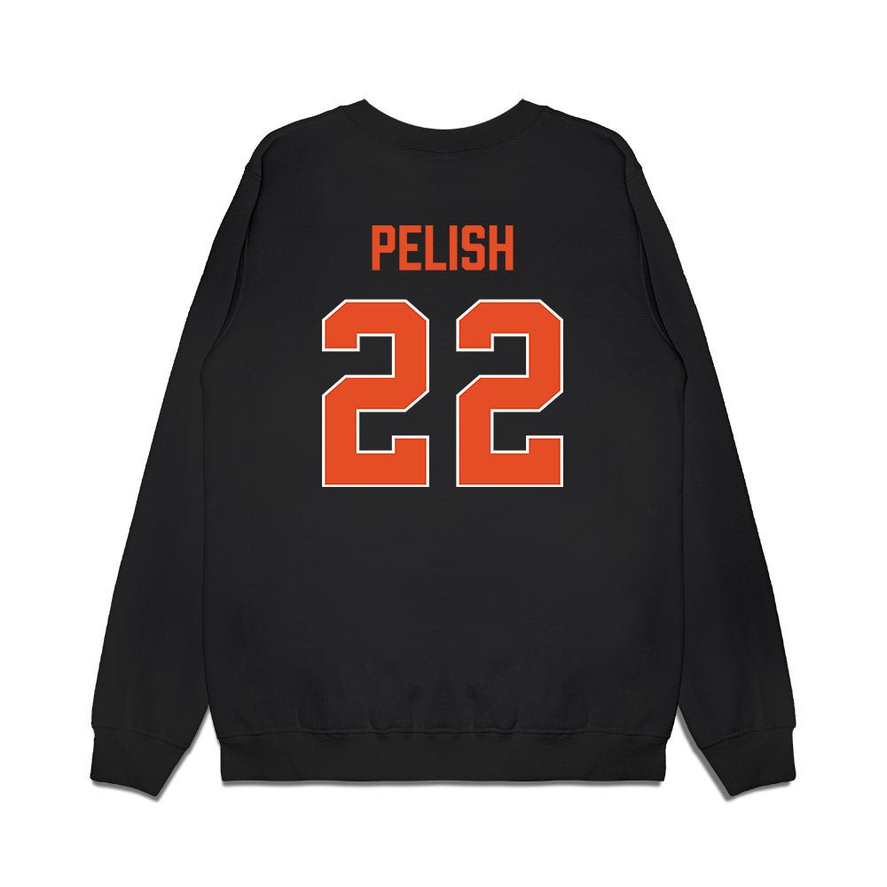 Miami - NCAA Women's Basketball : Simone Pelish - Vintage Shersey Premium Crewneck Sweatshirt-1