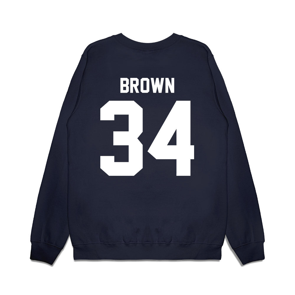 Illinois - NCAA Men's Basketball : Ethan Brown - Vintage Shersey Premium Crewneck Sweatshirt-1