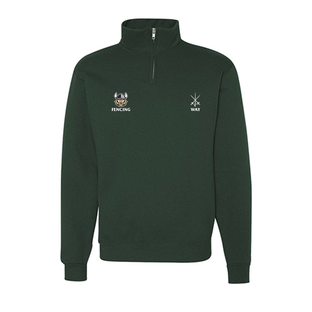 Cleveland State - NCAA Women's Fencing : Samantha Way - Nublend® Cadet Collar Quarter-Zip Sweatshirt-0