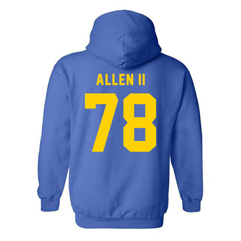 Delaware - NCAA Football : Bentley Allen II - Bowl Bound Sports Shersey Hooded Sweatshirt-1