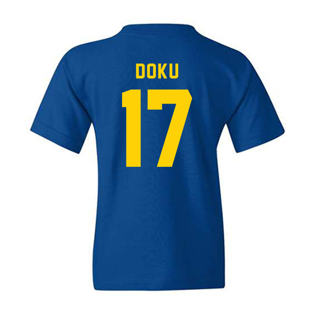 Delaware - NCAA Football : Emmanuel Doku - Bowl Bound Sports Shersey Youth T-Shirt-1
