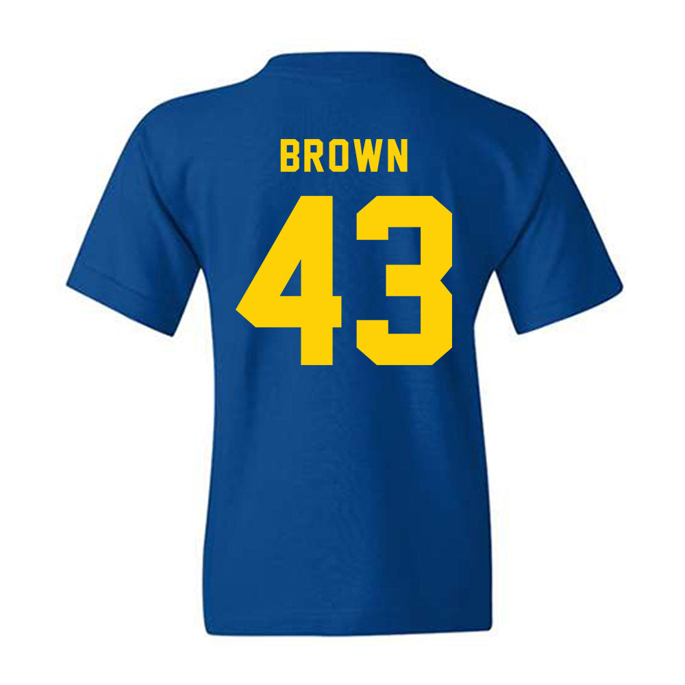 Delaware - NCAA Football : Luke Brown - Bowl Bound Sports Shersey Youth T-Shirt-1