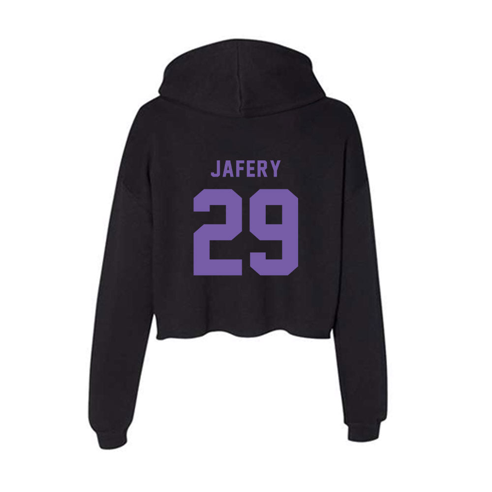 CCNY - NCAA Baseball : Amaan Jafery - Women's Crop Fleece Hoodie-1