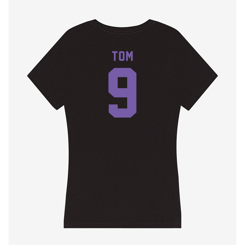 CCNY - NCAA Women's Volleyball : Nila Tom - Women's V-Neck T-Shirt-1