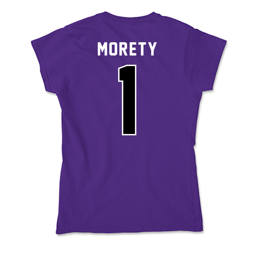 CCNY - NCAA Men's Basketball : Justin Morety - Soft Style Women’s T-Shirt-1