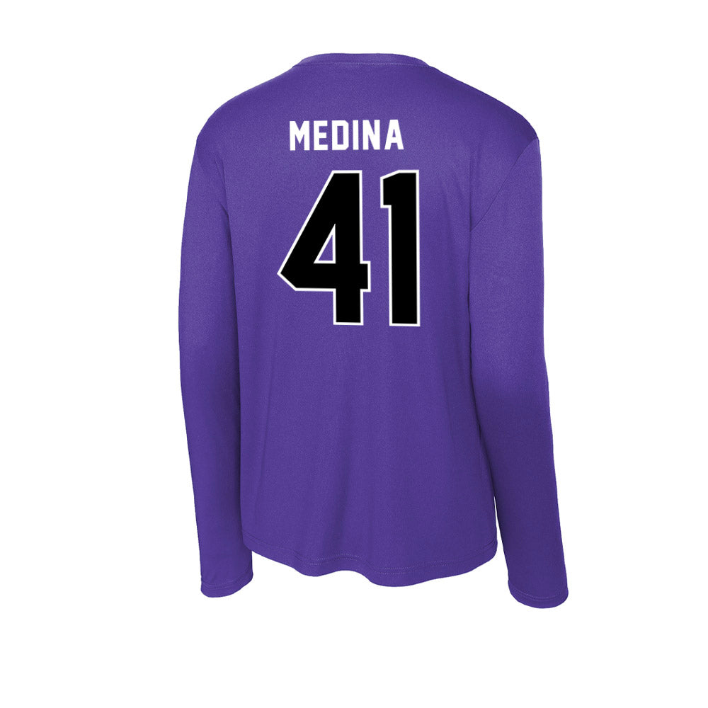 CCNY - NCAA Baseball : Justin Medina - Activewear Long Sleeve T-Shirt-1
