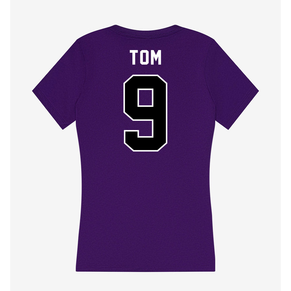 CCNY - NCAA Women's Volleyball : Nila Tom - Women's V-Neck T-Shirt-1