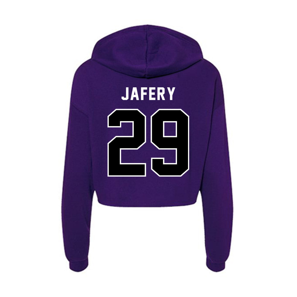CCNY - NCAA Baseball : Amaan Jafery - Women's Crop Fleece Hoodie-1