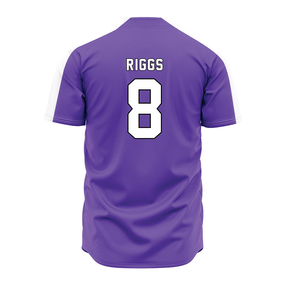 CCNY - NCAA Baseball : Caden Riggs - Purple Jersey-1