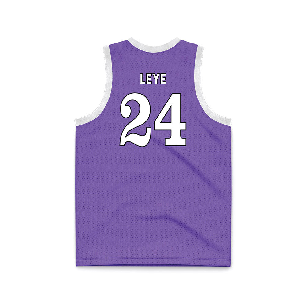 CCNY - NCAA Men's Basketball : David Leye - Purple Basketball Jersey-1