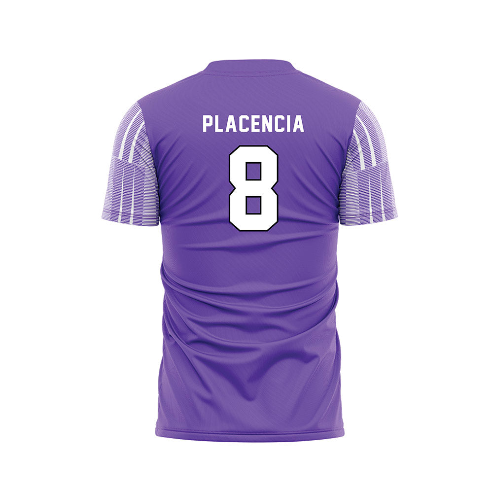 CCNY - NCAA Women's Soccer : Marjorie Placencia - Purple Soccer Jersey-1