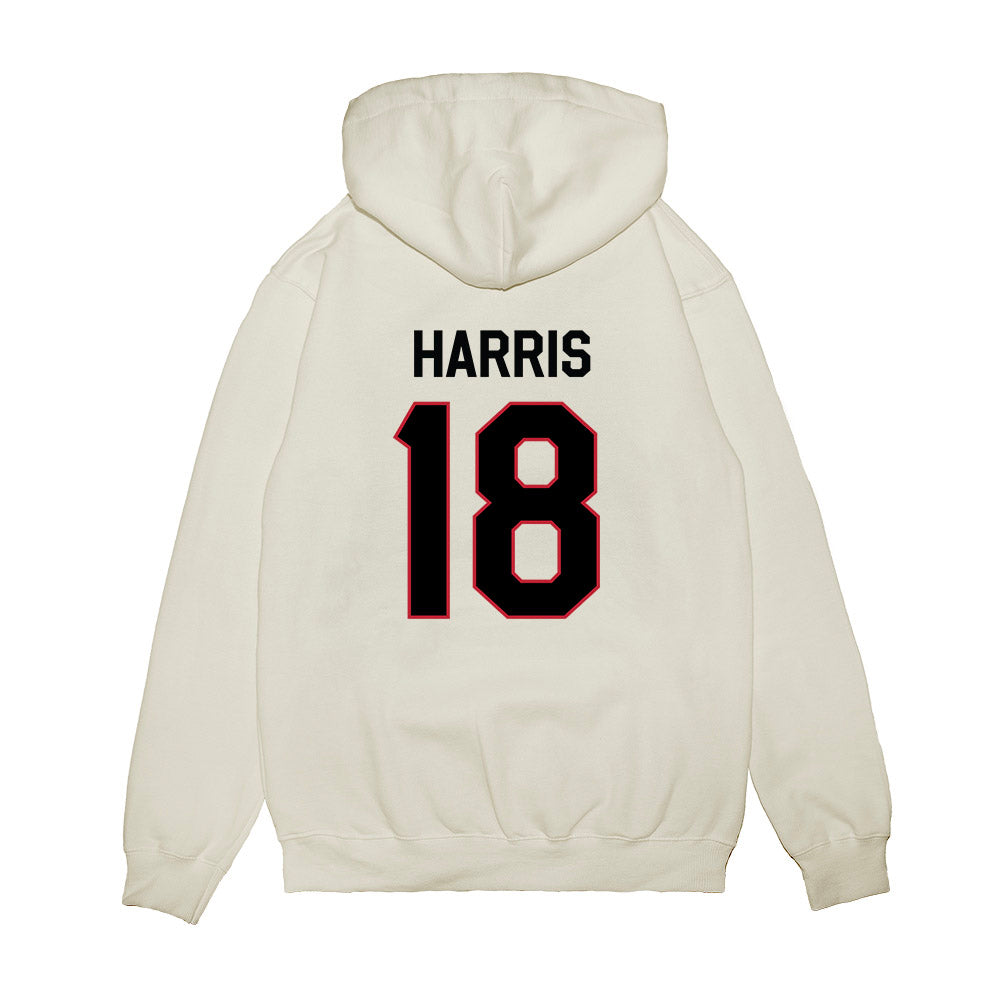 Georgia - NCAA Football : Caden Harris - We're In Premium Hooded Sweatshirt-1