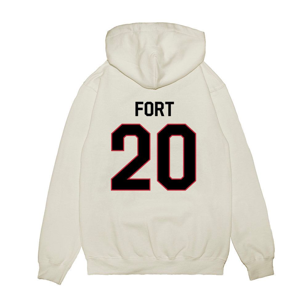 Georgia - NCAA Football : Zech Fort - We're In Premium Hooded Sweatshirt-1