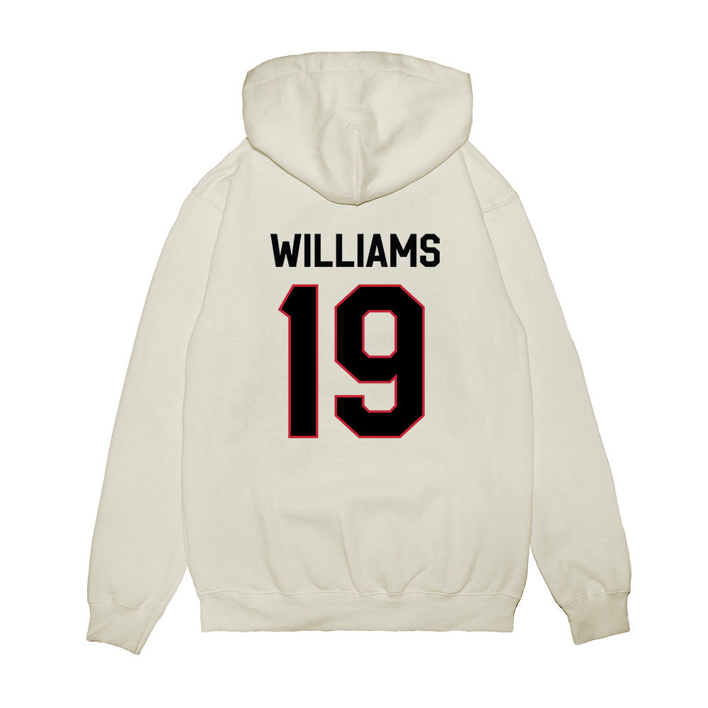 Georgia - NCAA Football : Justin Williams - We're In Premium Hooded Sweatshirt-1