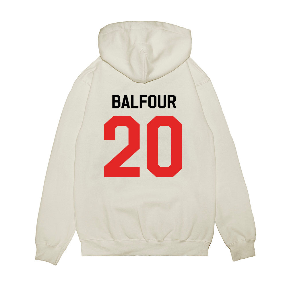 Texas Tech - NCAA Football : Dontae Balfour - We're In Shersey Premium Hooded Sweatshirt-1