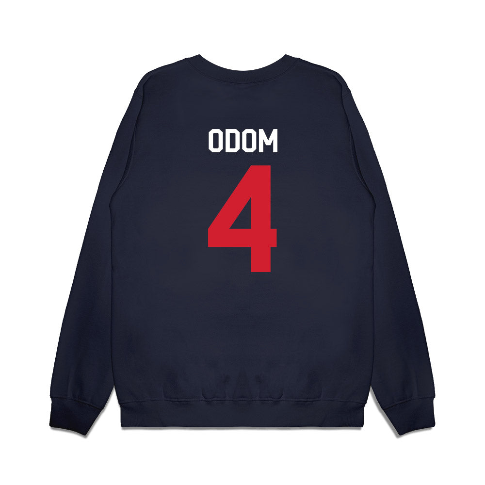Ole Miss - NCAA Football : Caleb Odom - We're In Premium Crewneck Sweatshirt-1