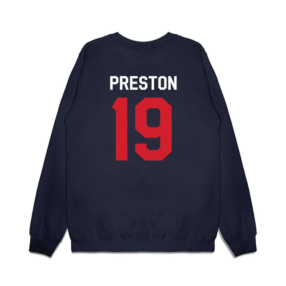 Ole Miss - NCAA Football : MJ Preston - We're In Premium Crewneck Sweatshirt-1