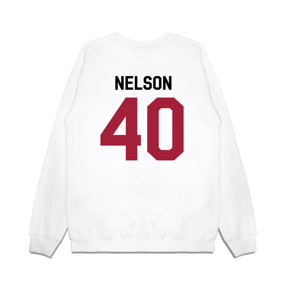 Oklahoma - NCAA Football : Matthew Nelson - We're In Premium Crewneck Sweatshirt-1