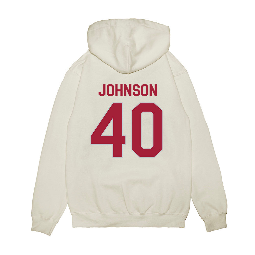 Alabama - NCAA Football : Grant Johnson - We're In Premium Hooded Sweatshirt-1