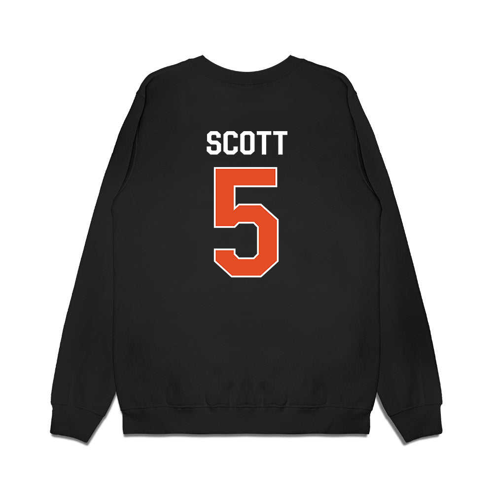 Miami - NCAA Football : Justin Scott - We're In Premium Crewneck Sweatshirt-1