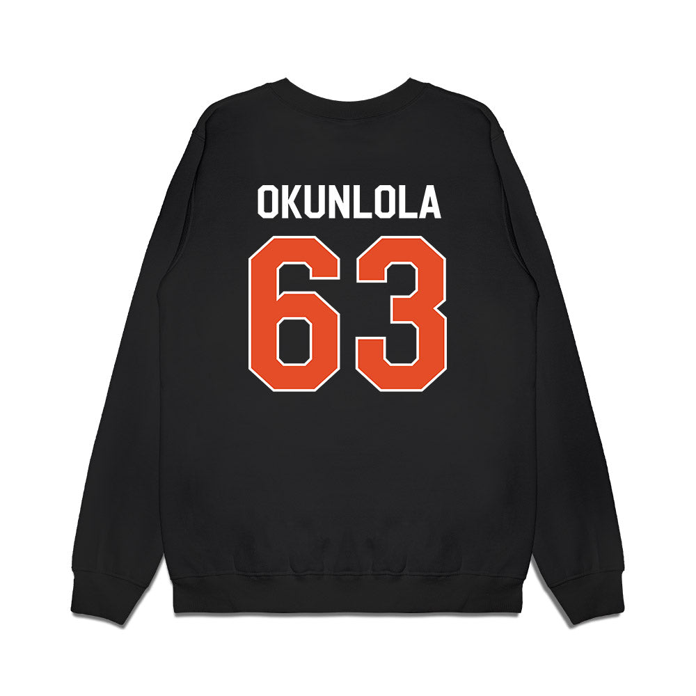 Miami - NCAA Football : Samson Okunlola - We're In Premium Crewneck Sweatshirt-1