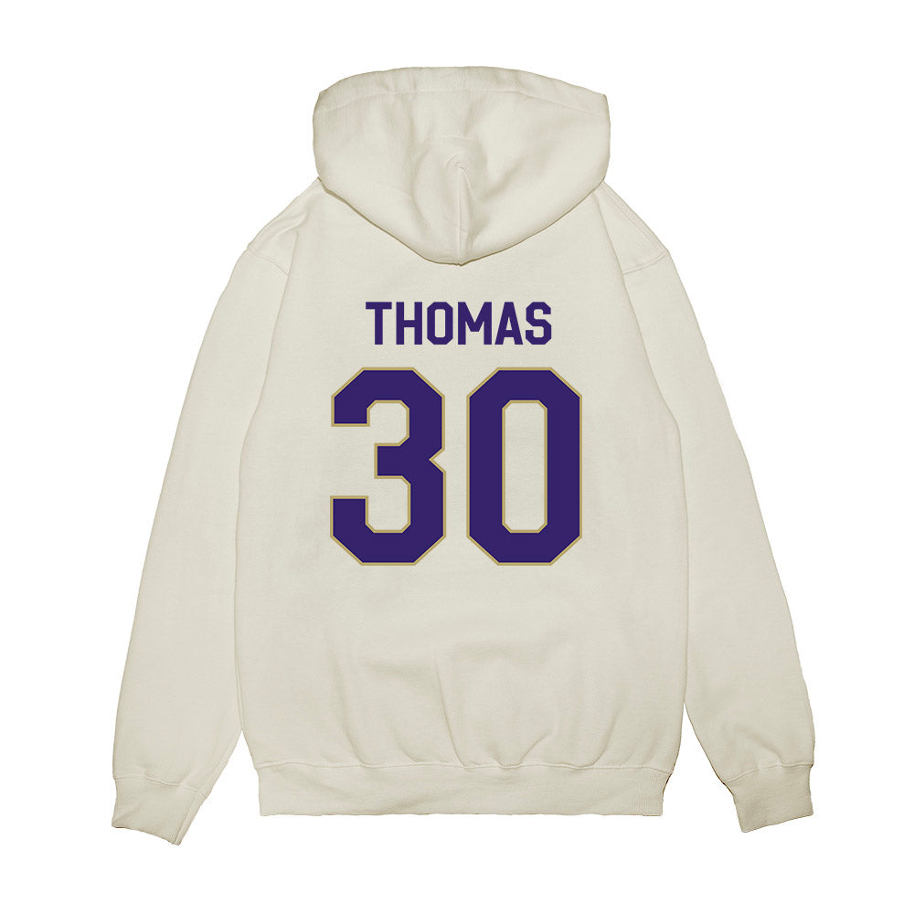 JMU - NCAA Football : Dkwan Thomas - We're In Premium Hooded Sweatshirt-1