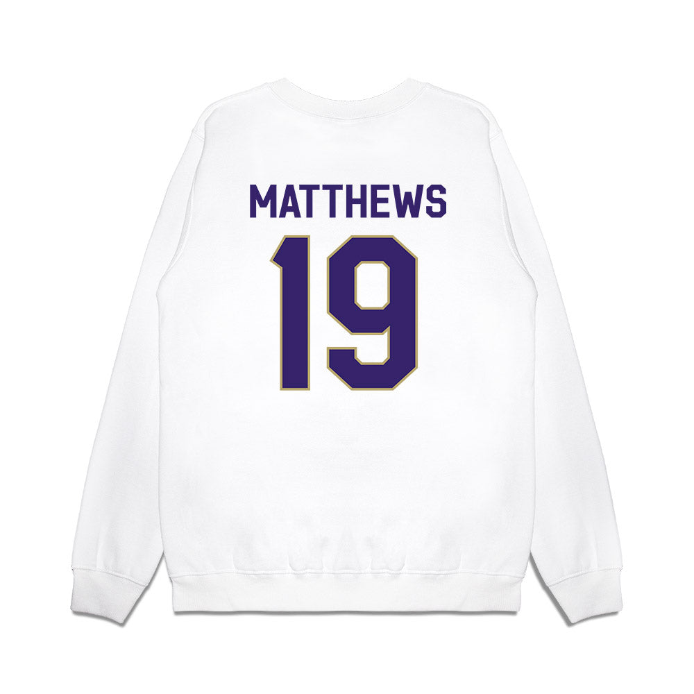 JMU - NCAA Football : Micah Matthews - We're In Premium Crewneck Sweatshirt-1