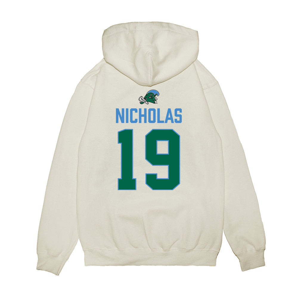 Tulane - NCAA Football : Shaun Nicholas - 2025 Conference Champions Premium Hooded Sweatshirt-1