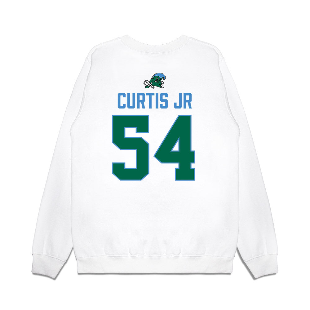 Tulane - NCAA Football : Jeffrey Curtis Jr - 2025 Conference Champions Premium Crewneck Sweatshirt-1