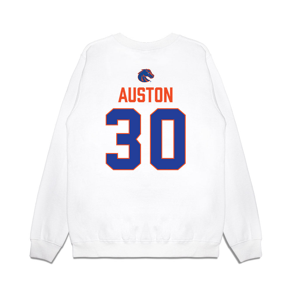 Boise State - NCAA Football : Adam Auston - 3-Peat Conference Champs Premium Crewneck Sweatshirt-1