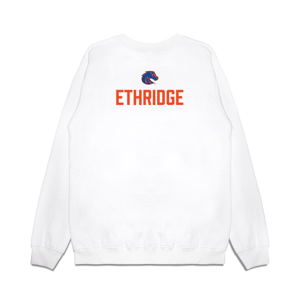 Boise State - NCAA Football : Tyler Ethridge - 3-Peat Conference Champs Premium Crewneck Sweatshirt-1