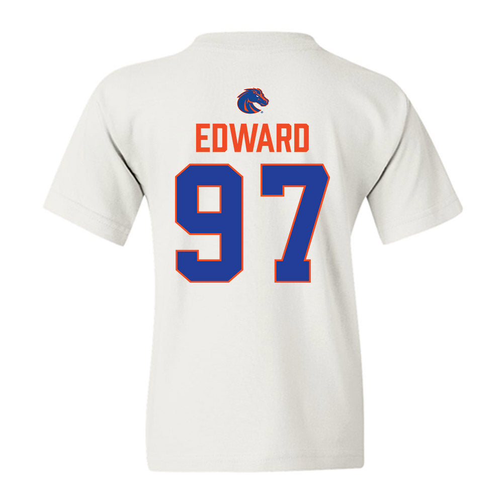 Boise State - NCAA Football : Mikaio Edward - 3-Peat Conference Champs Youth T-Shirt-1