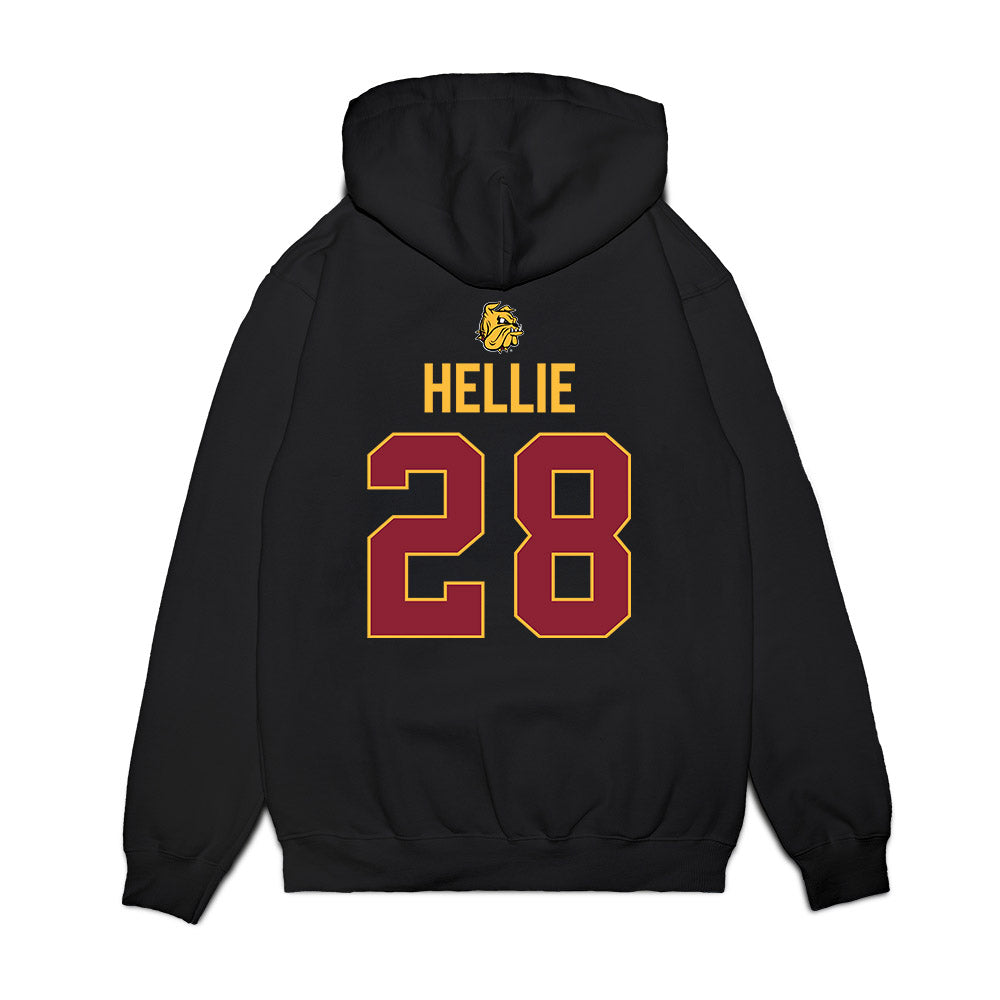 UMN Duluth - NCAA Men's Ice Hockey : Bennett Hellie - Vintage Shersey Premium Hooded Sweatshirt-1