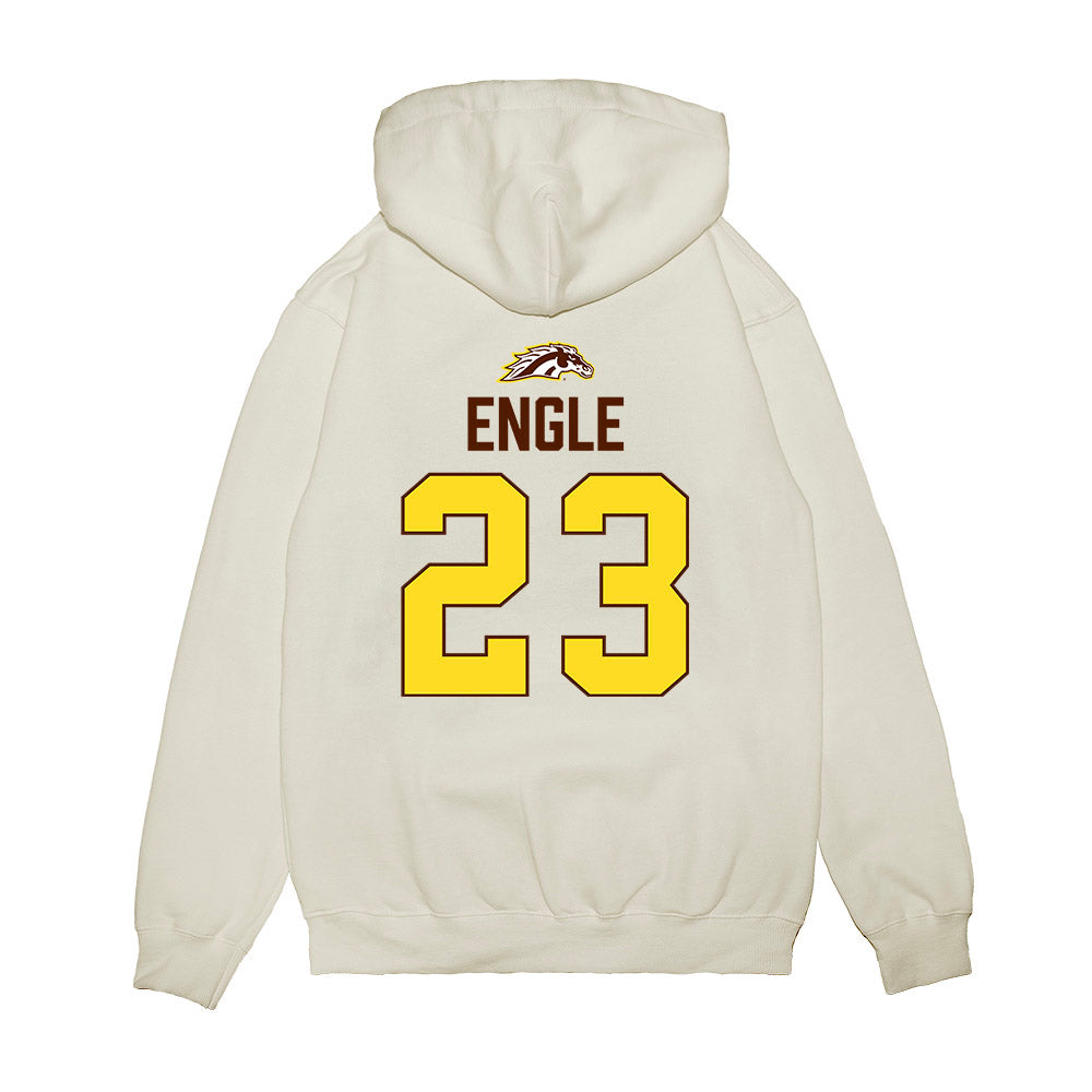 Western Michigan - NCAA Men's Ice Hockey : Edison Engle - Vintage Shersey Premium Hooded Sweatshirt-1