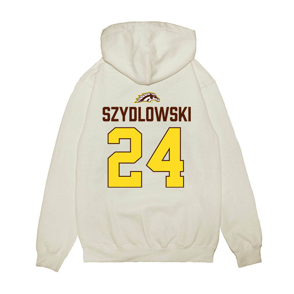 Western Michigan - NCAA Men's Ice Hockey : Garrett Szydlowski - Vintage Shersey Premium Hooded Sweatshirt-1