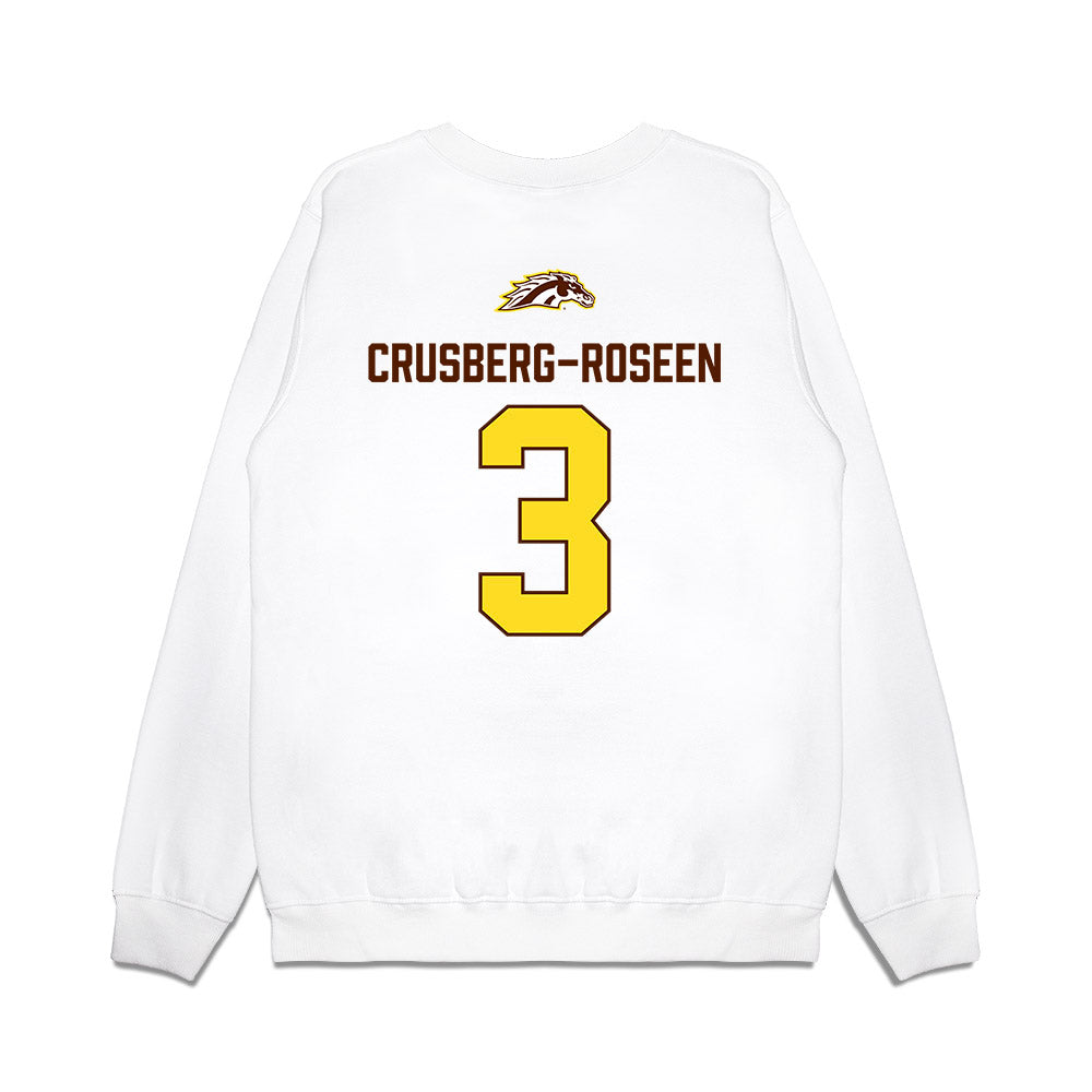 Western Michigan - NCAA Men's Ice Hockey : Cole Crusberg-Roseen - Vintage Shersey Premium Crewneck Sweatshirt-1