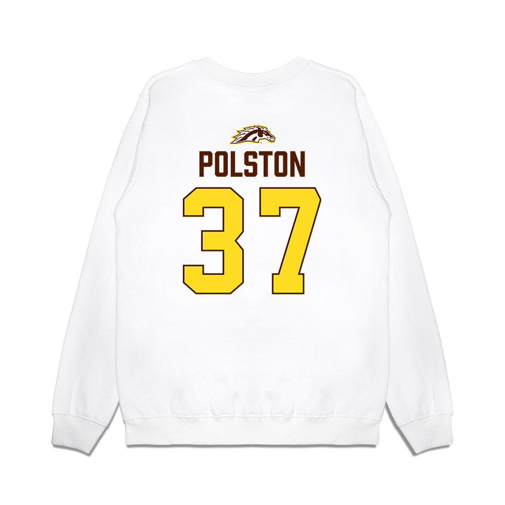 Western Michigan - NCAA Men's Ice Hockey : Michael Polston - Vintage Shersey Premium Crewneck Sweatshirt-1